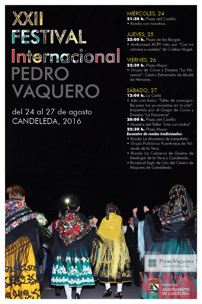 Cartel anunciador del XXII Festival Internacional Pedro Vaquero 2016 